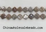 CMS1835 15.5 inches 15*15mm faceted diamond AB-color moonstone beads