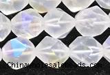 CMS1872 15.5 inches 8mm faceted nuggets AB-color white moonstone beads