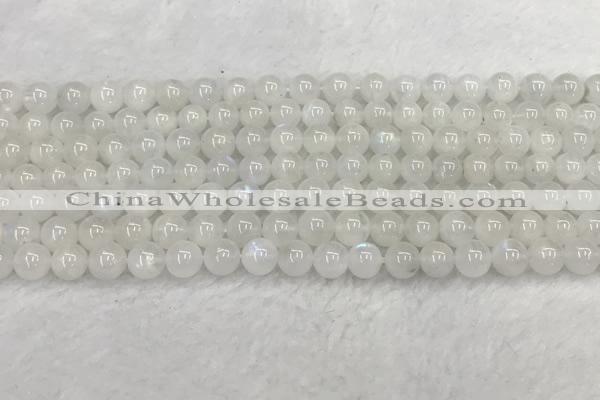 CMS1901 15.5 inches 6mm round white moonstone gemstone beads