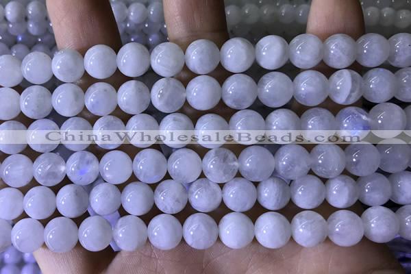 CMS1922 15.5 inches 8mm round white moonstone gemstone beads