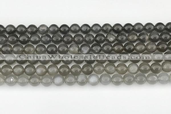 CMS2021 15.5 inches 8mm round black moonstone beads wholesale