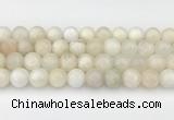 CMS2029 15.5 inches 10mm round white moonstone beads wholesale