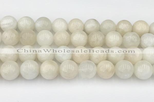 CMS2030 15.5 inches 12mm round white moonstone beads wholesale
