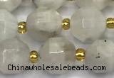 CMS2090 15 inches 9mm - 10mm faceted white moonstone beads