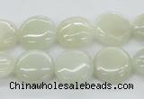 CMS210 15.5 inches 14mm flat round moonstone gemstone beads wholesale