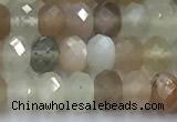 CMS2120 15 inches 4*6mm faceted rondelle moonstone beads