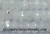 CMS2121 15 inches 4*6mm faceted rondelle white moonstone beads