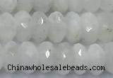 CMS2122 15 inches 6*8mm faceted rondelle white moonstone beads