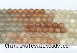CMS2165 15 inches 6mm round rainbow moonstone beads