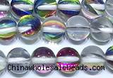 CMS2207 15 inches 6mm, 8mm, 10mm & 12mm round synthetic moonstone beads