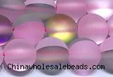 CMS2217 15 inches 6mm, 8mm, 10mm & 12mm round matte synthetic moonstone beads