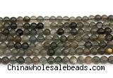 CMS2301 15 inches 6mm round black moonstone beads wholesale