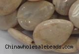 CMS30 15.5 inches 18*25mm flat teardrop moonstone gemstone beads
