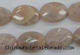 CMS36 15.5 inches 14*18mm faceted oval moonstone gemstone beads