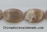 CMS37 15.5 inches 18*24mm faceted oval moonstone gemstone beads