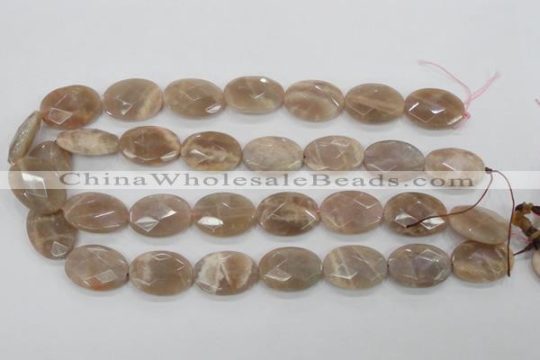 CMS37 15.5 inches 18*24mm faceted oval moonstone gemstone beads