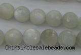 CMS453 15.5 inches 8mm faceted round white moonstone gemstone beads