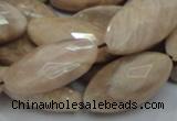 CMS51 15.5 inches 15*30mm faceted marquise moonstone gemstone beads