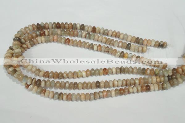 CMS518 15.5 inches 4*8mm rondelle moonstone beads wholesale