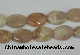 CMS545 15.5 inches 10*14mm faceted oval moonstone beads wholesale