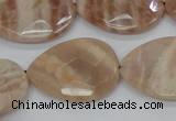 CMS56 15.5 inches 22*30mm faceted flat teardrop moonstone beads