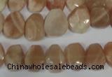 CMS561 15.5 inches 8*12mm faceted freefrom moonstone beads wholesale