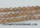 CMS58 15.5 inches 6mm faceted round moonstone gemstone beads