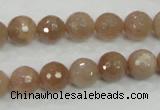 CMS60 15.5 inches 10mm faceted round moonstone gemstone beads