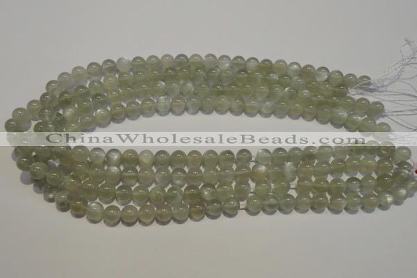 CMS652 15.5 inches 8mm round grey moonstone beads wholesale