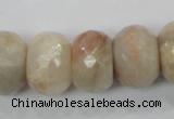 CMS69 15.5 inches 13*20mm faceted rondelle moonstone gemstone beads