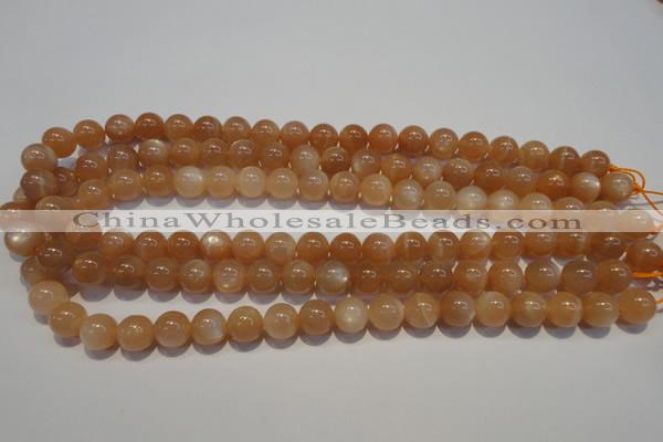 CMS703 15.5 inches 10mm round peach moonstone beads wholesale