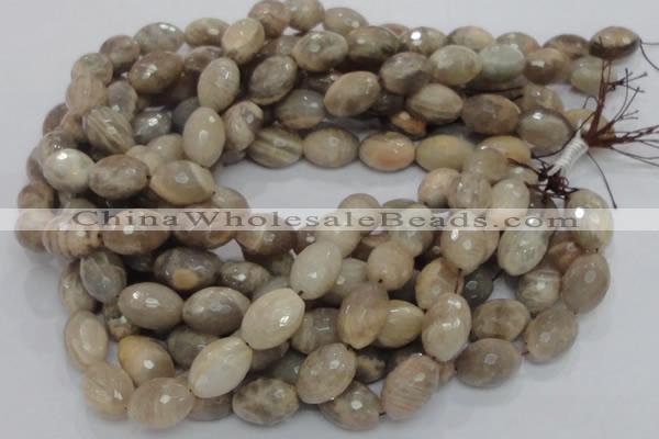 CMS71 15.5 inches 14*18mm faceted rice moonstone gemstone beads