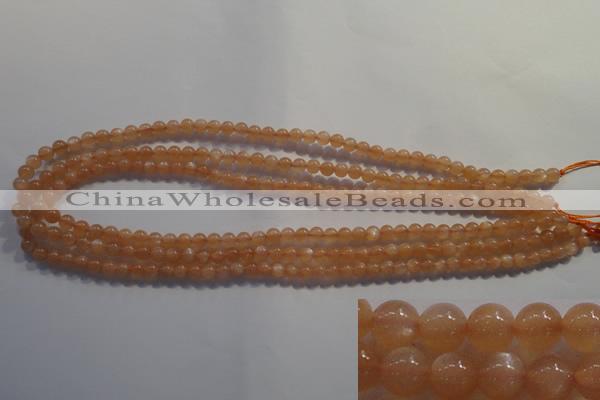 CMS731 15.5 inches 6mm round A grade natural peach moonstone beads