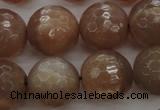 CMS944 15.5 inches 12mm faceted round A grade moonstone gemstone beads