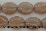 CMS961 15.5 inches 10*12mm oval A grade moonstone beads