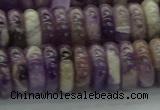 CNA1023 15.5 inches 4*12mm rondelle dogtooth amethyst beads