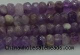 CNA1028 15.5 inches 4*6mm faceted rondelle dogtooth amethyst beads