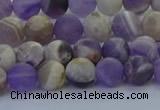 CNA1051 15.5 inches 6mm round matte dogtooth amethyst beads