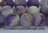 CNA1054 15.5 inches 12mm round matte dogtooth amethyst beads