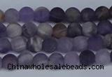 CNA1060 15.5 inches 4mm round matte dogtooth amethyst beads