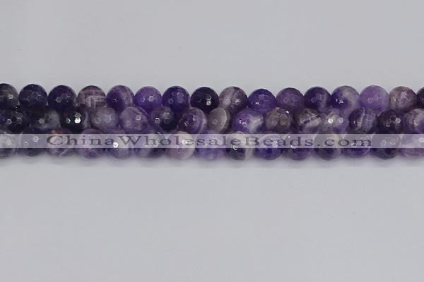 CNA1073 15.5 inches 10mm faceted round dogtooth amethyst beads