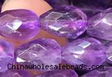 CNA1103 15.5 inches 7*10mm faceted teardrop amethyst gemstone beads