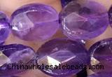 CNA1106 15.5 inches 10*12mm faceted oval amethyst gemstone beads