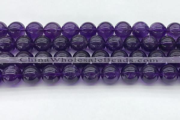 CNA1154 15.5 inches 12mm round natural amethyst gemstone beads