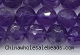 CNA1171 15.5 inches 6mm faceted round natural amethyst beads