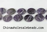 CNA1193 15.5 inches 25*30mm oval amethyst beads wholesale