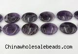 CNA1195 15.5 inches 30*40mm oval amethyst beads wholesale