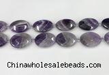 CNA1207 15.5 inches 20*30mm - 22*30mm faceted oval amethyst beads