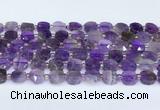 CNA1215 15.5 inches 10mm faceted square amethyst beads