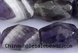 CNA1240 15 inches 10*14mm faceted nuggets dogtooth amethyst beads